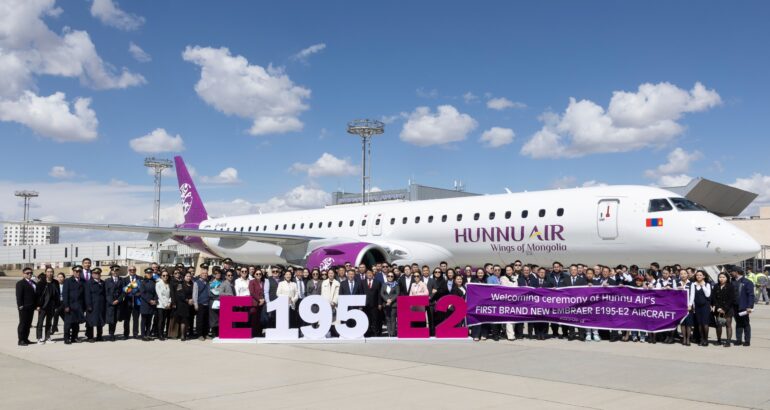 EI-HUN Embraer 195-E2 delivered to Hunnu Air